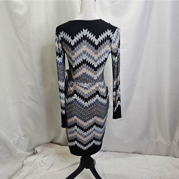 Cache Geometric Print Wrap Dress Size XS - Picture 5 of 9